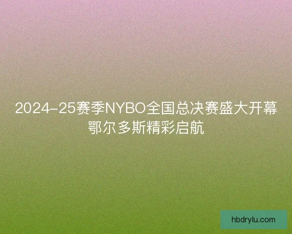 2024-25赛季NYBO全国总决赛盛大开幕鄂尔多斯精彩启航